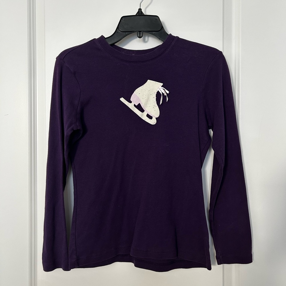 Lands' End Purple Long Sleeve with Skate